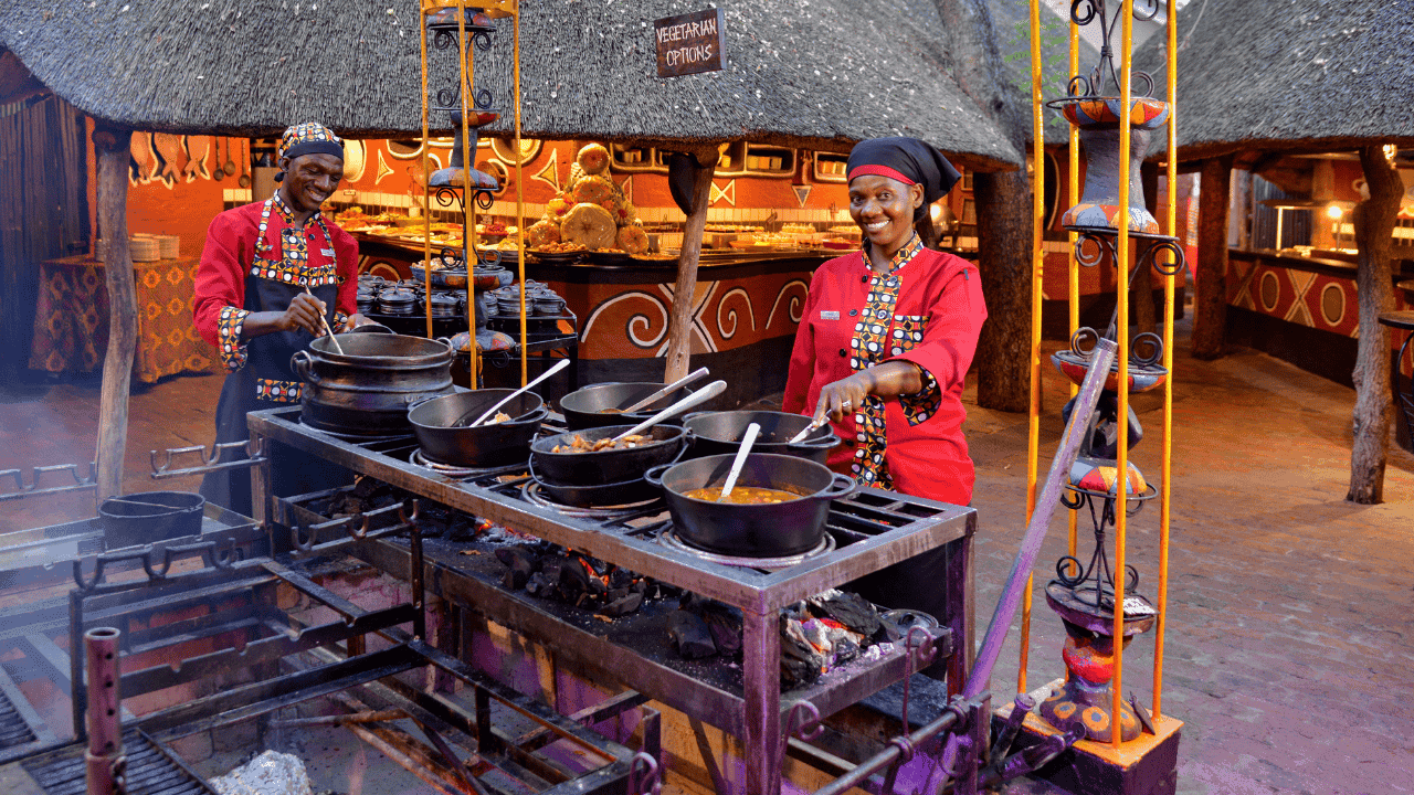 Prepping dinner on the fire