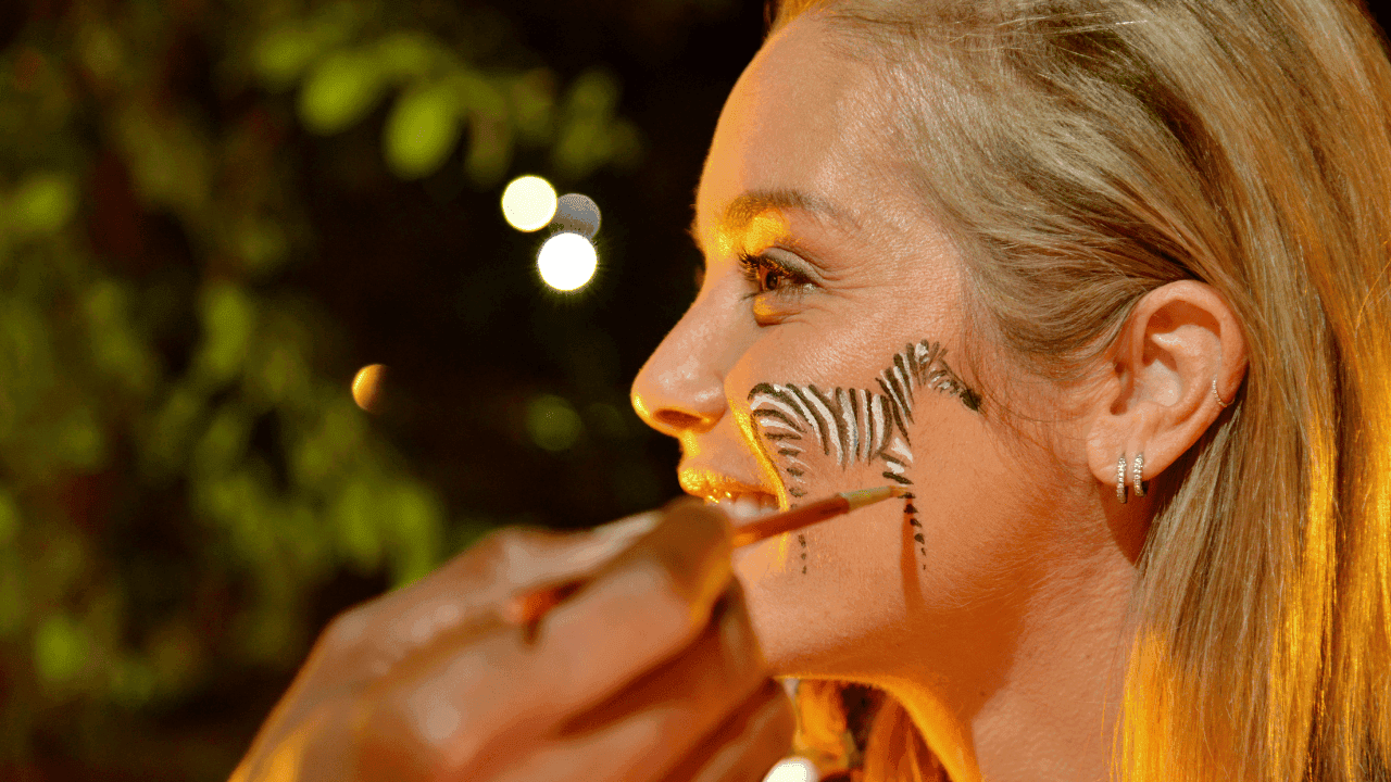 Guest getting her face painted