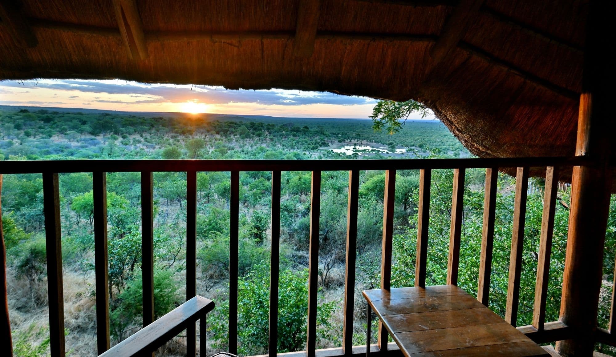 Waterhole view from Victoria Falls Safari Lodge Balcony